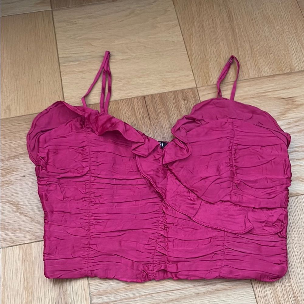 Women's Pink Ruched Top